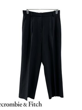Abercrombie & Fitch Black Wide-Leg Pants Trousers Womens Size 31 - 12s